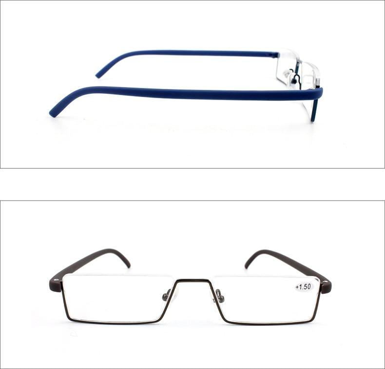 Lunettes de lecture en métal anti-lumière bleue élégantes pour hommes et femmes
