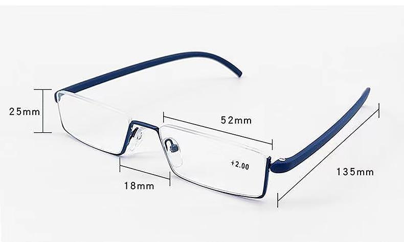 Lunettes de lecture en métal anti-lumière bleue élégantes pour hommes et femmes