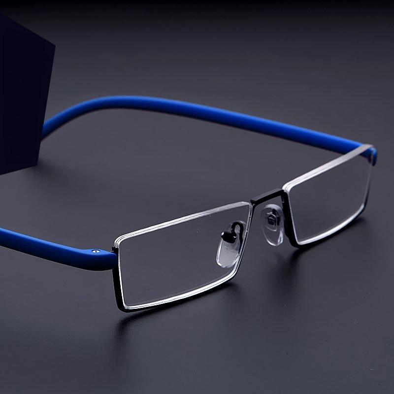 Lunettes de lecture en métal anti-lumière bleue élégantes pour hommes et femmes