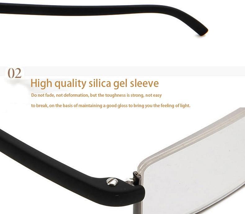 Lunettes de lecture en métal anti-lumière bleue élégantes pour hommes et femmes