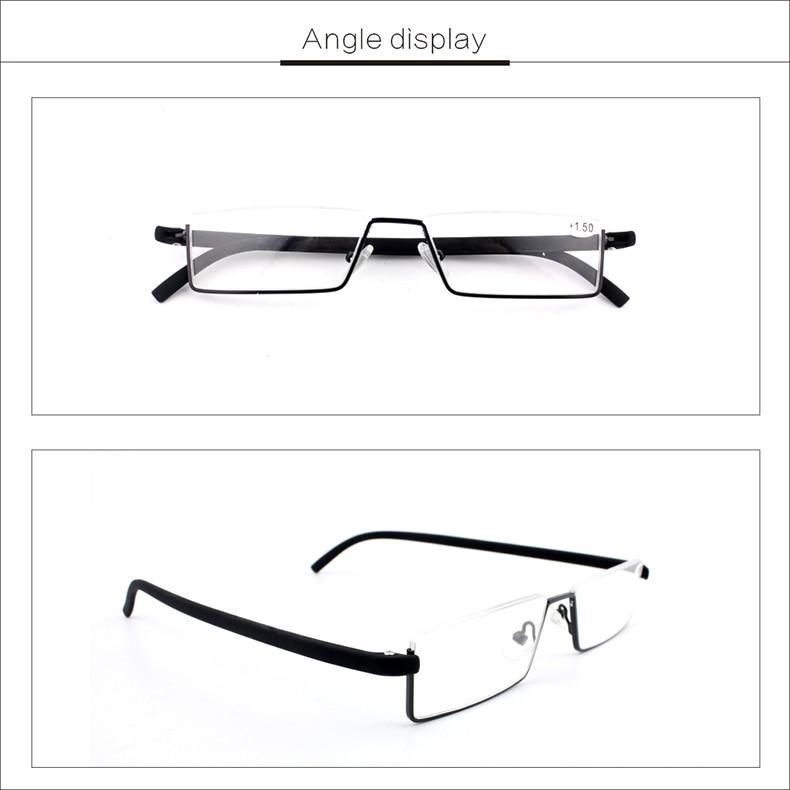 Lunettes de lecture en métal anti-lumière bleue élégantes pour hommes et femmes