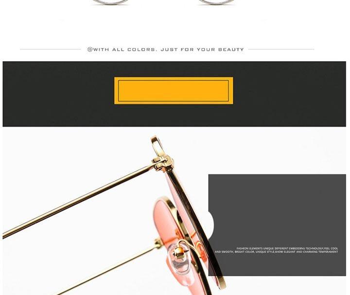 Gafas de sol de metal redondas de ojo de gato premium para mujeres