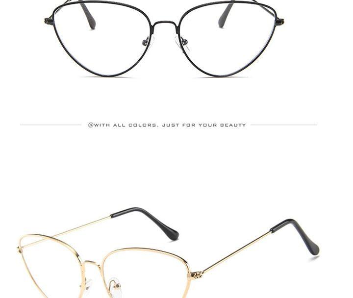 Gafas de sol de metal redondas de ojo de gato premium para mujeres