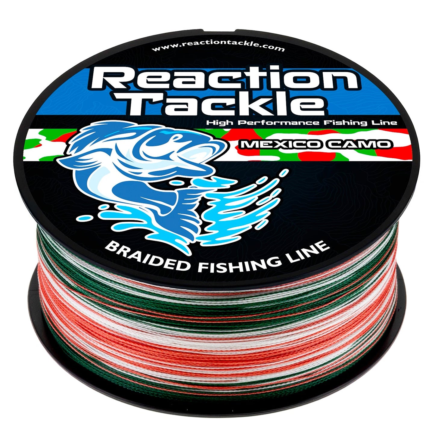 Línea de pesca trenzada Reaction Tackle - Camuflaje mexicano - Rendimiento superior