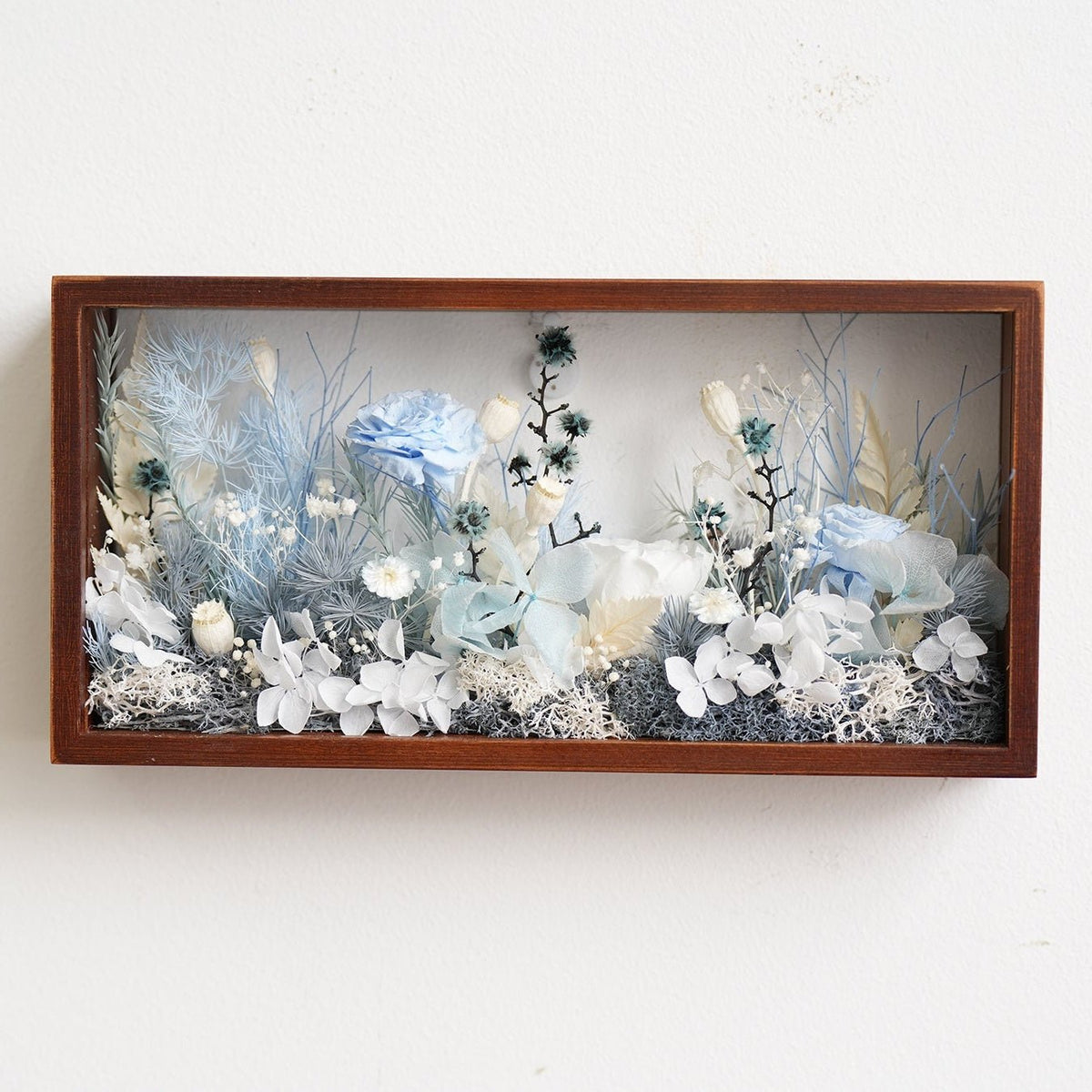 Le Jardin Paysager - Boîte d'Ombre avec Fleurs Préservées