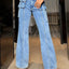 Mid Rise Straight Jeans with Cargo Pockets - Korvel