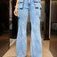 Mid Rise Straight Jeans with Cargo Pockets - Korvel