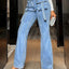 Mid Rise Straight Jeans with Cargo Pockets - Korvel