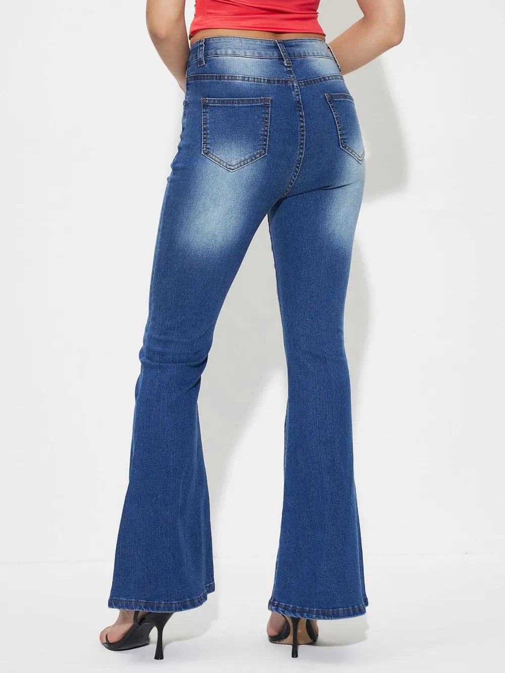 Jeans Bootcut Taille Mi-Haute