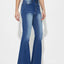 Jeans Bootcut Taille Mi-Haute