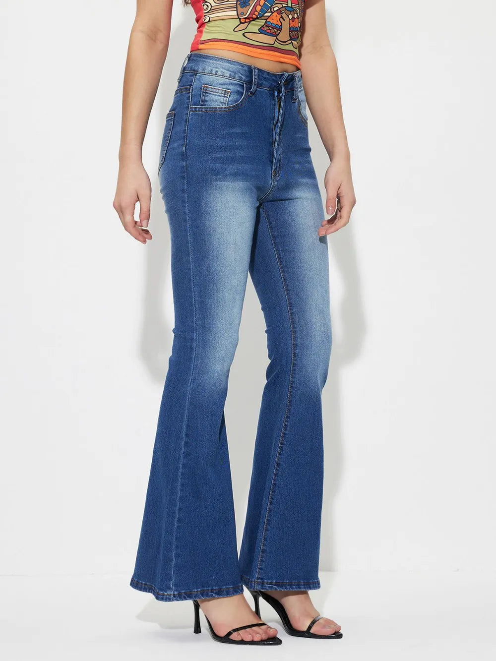 Jeans Bootcut Taille Mi-Haute