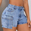 Shorts en denim taille mi-haute avec poches