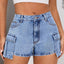 Shorts en denim taille mi-haute avec poches