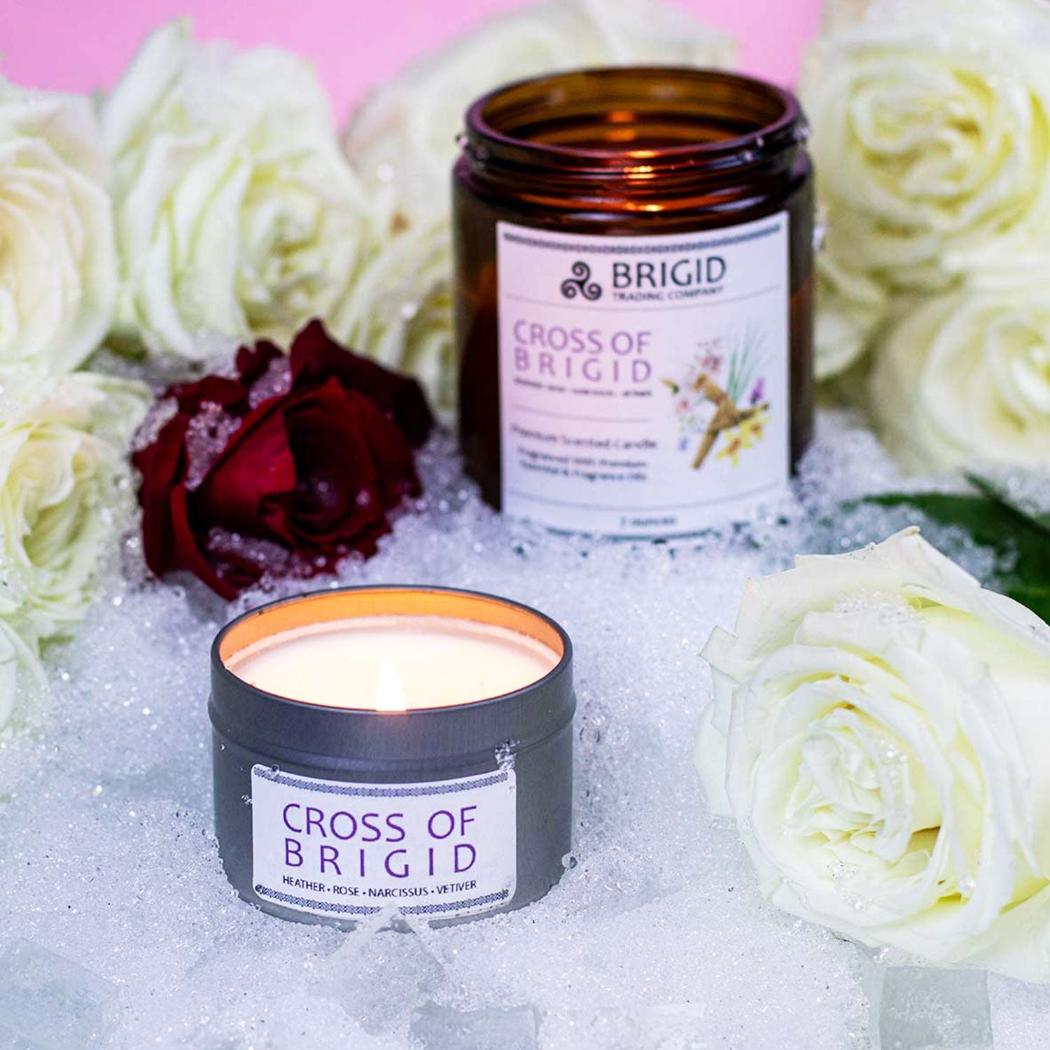 Brigid's Embrace Soy Wax Candle - Floral & Earthy Harmony - Korvel