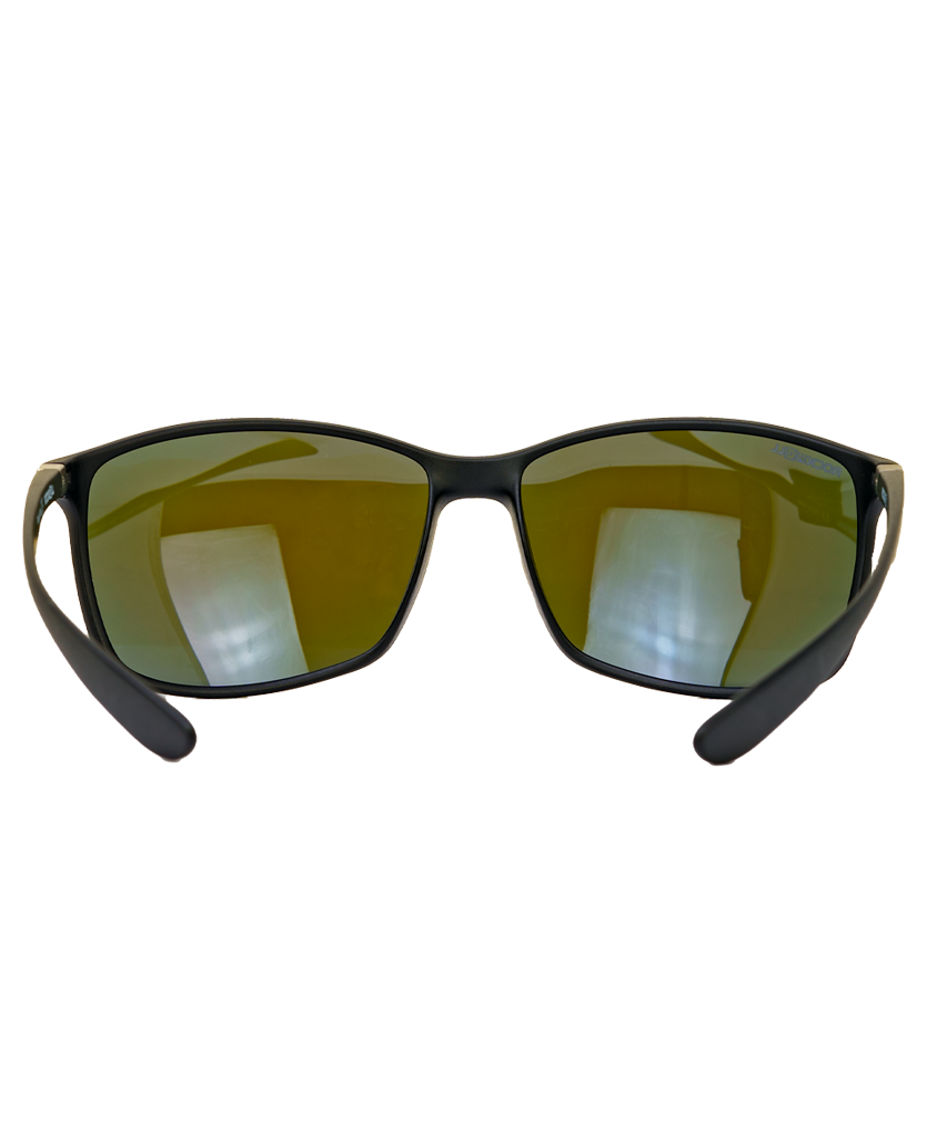 Milano Sunglasses with Black/Blue Mirror Polarized Lenses - Korvel
