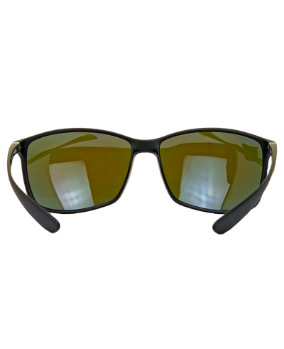 Milano Sunglasses with Black/Blue Mirror Polarized Lenses - Korvel
