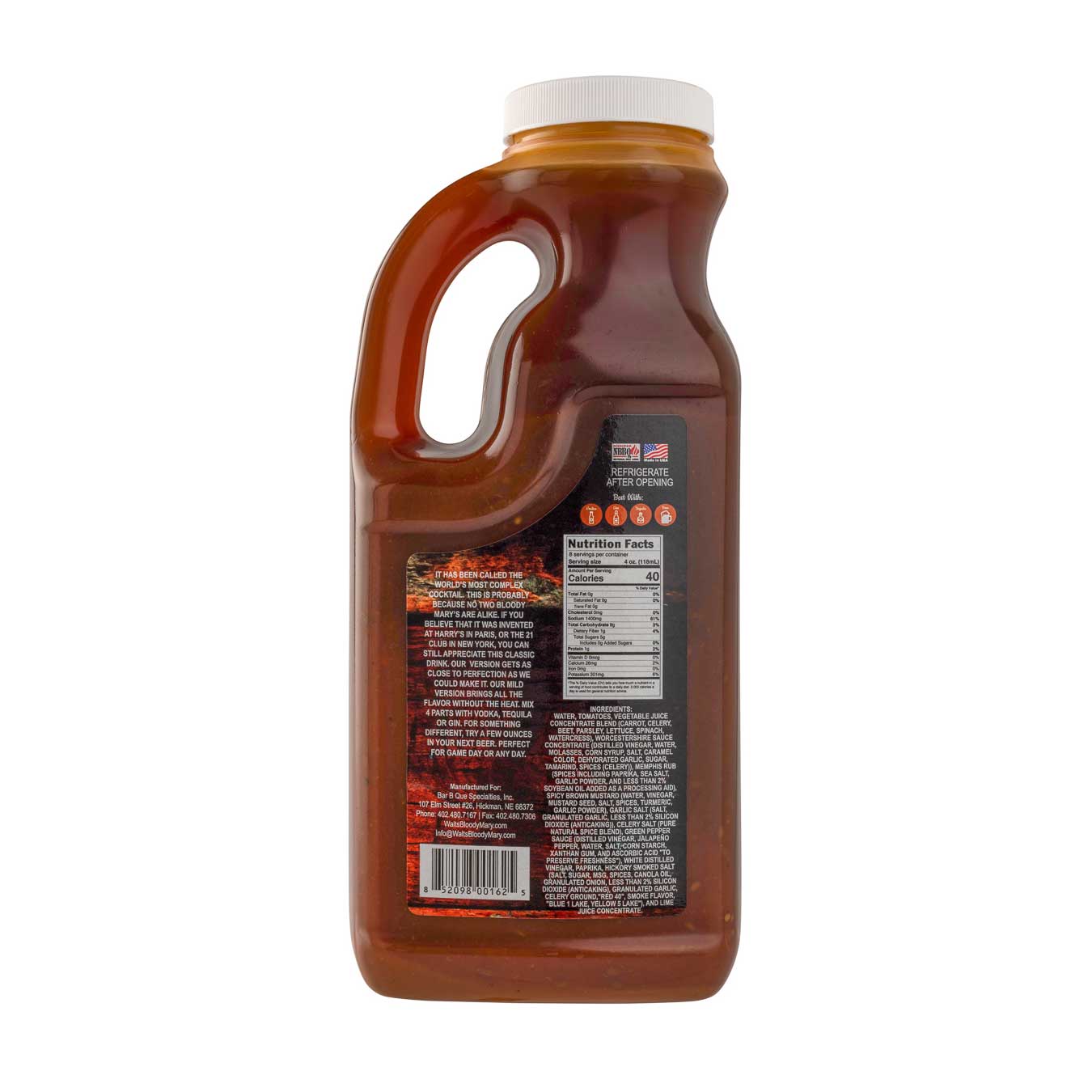 Mezcla de Bloody Mary Sin Gluten de Uncle Walt