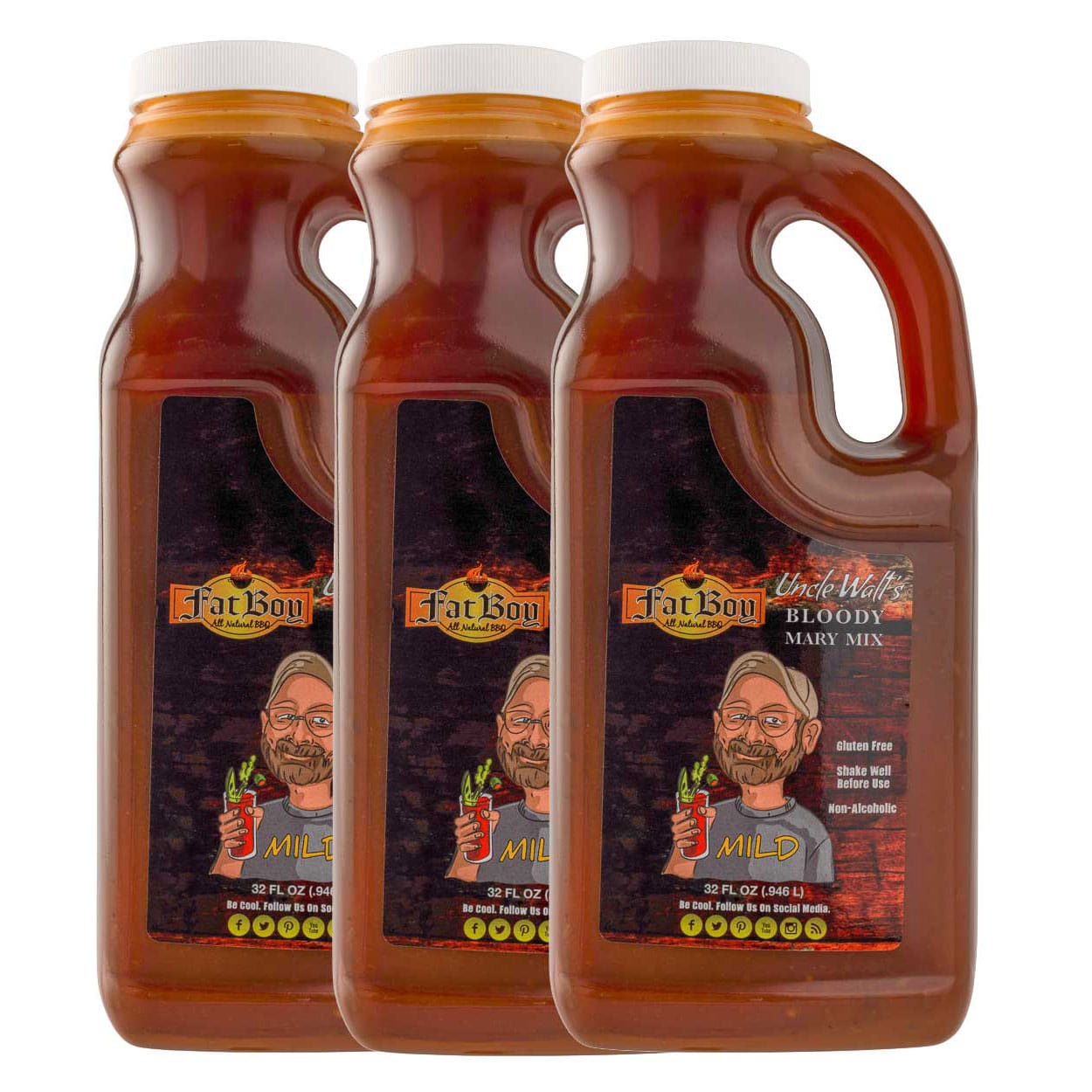 Mélange Bloody Mary sans gluten d'Oncle Walt | Pack de 3