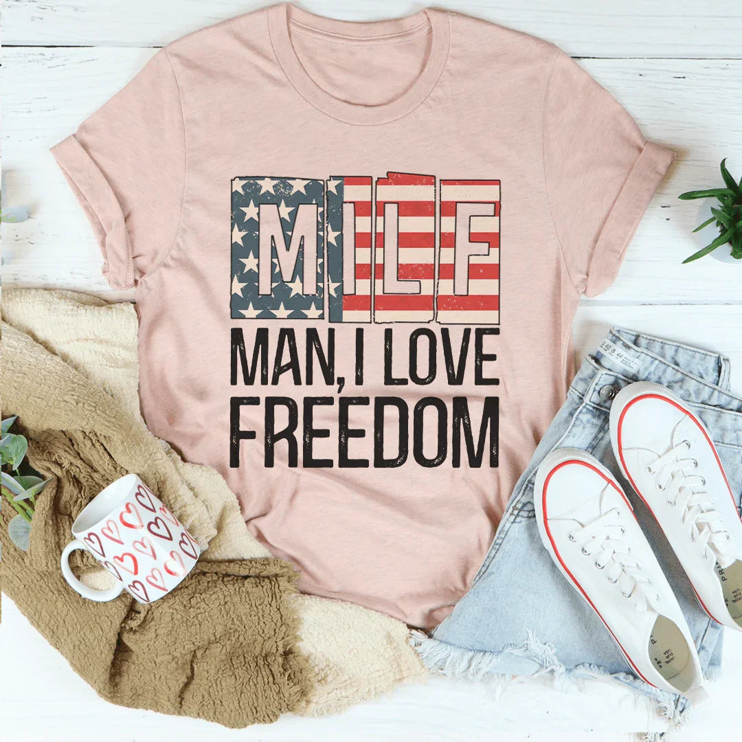 Camiseta MILF Man I Love Freedom