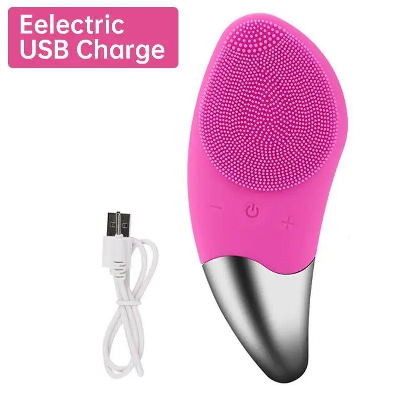 Mini Brosse de Nettoyage Faciale Électrique en Silicone pour Tous Types de Peau