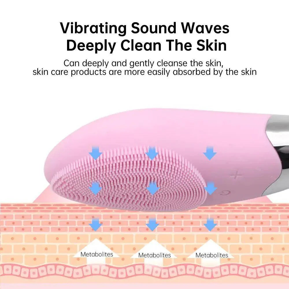 Mini Brosse de Nettoyage Faciale Électrique en Silicone pour Tous Types de Peau
