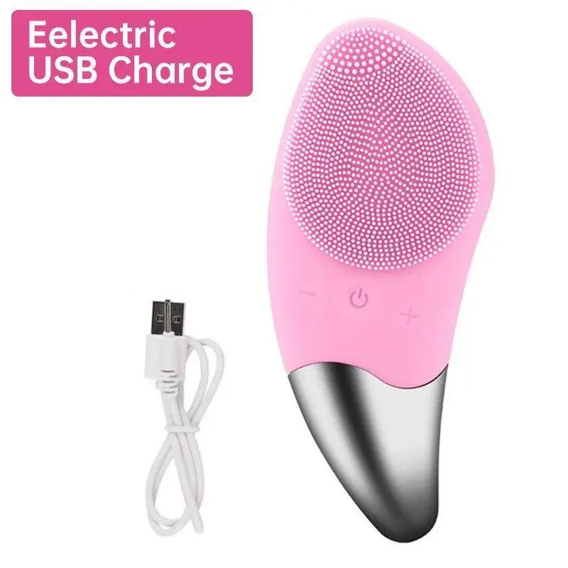 Mini Brosse de Nettoyage Faciale Électrique en Silicone pour Tous Types de Peau