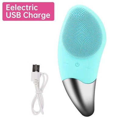 Mini Electric Silicone Facial Cleansing Brush for All Skin Types