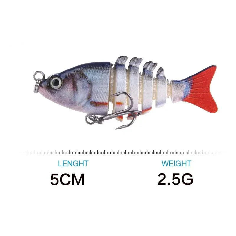 Mini leurre de pêche articulé multi-segments
