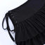 Jupe Mini Plissée Taille Haute pour Filles - Design Noir Élégant