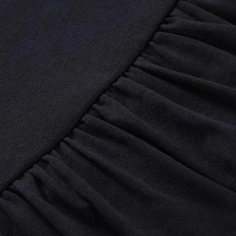 Jupe Mini Plissée Taille Haute pour Filles - Design Noir Élégant