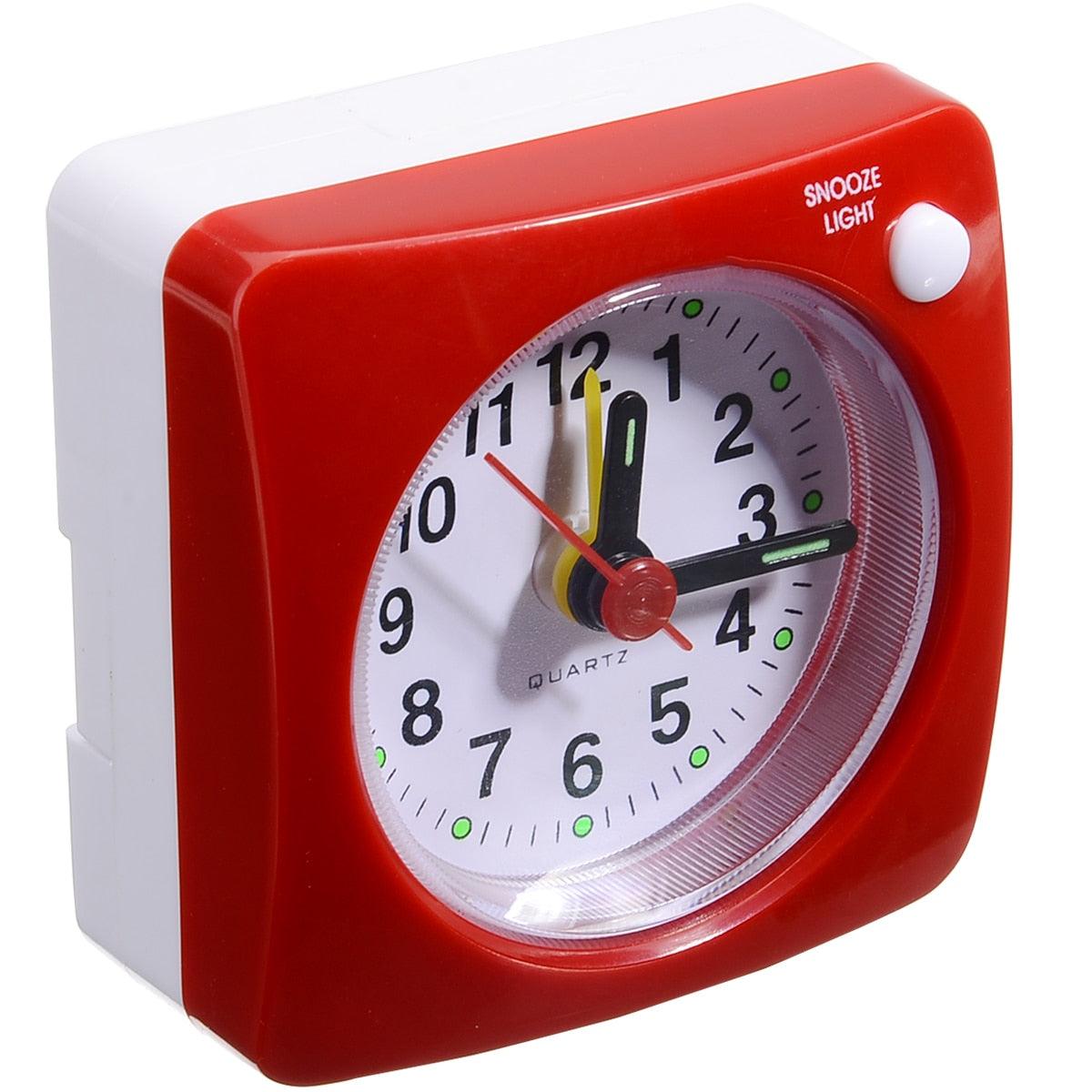 Mini Square Silent Alarm Clock for Heavy Sleepers
