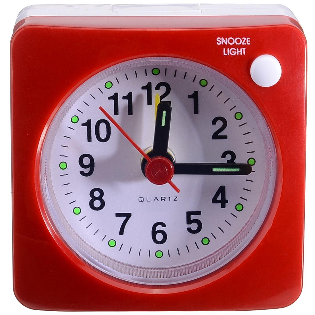 Mini Square Silent Alarm Clock for Heavy Sleepers
