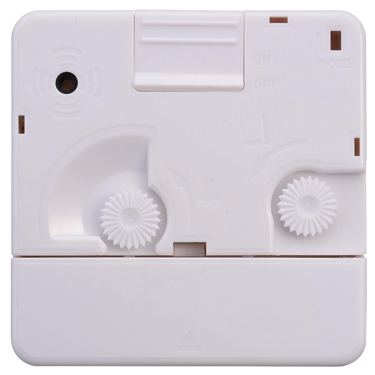 Mini Square Silent Alarm Clock for Heavy Sleepers