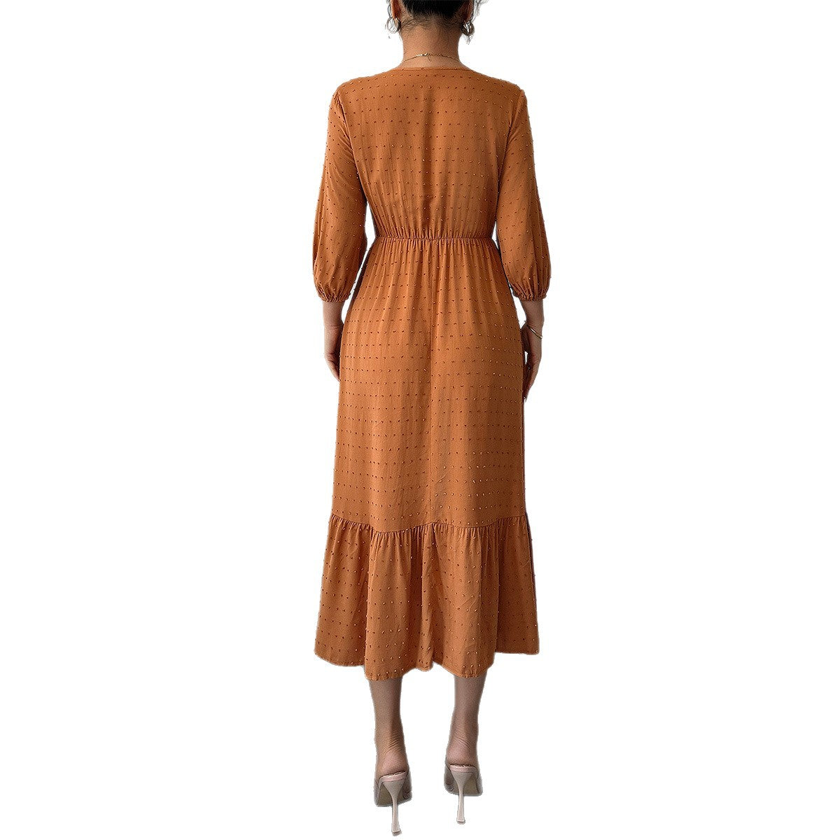 Minimalist and fashionable lace patchwork skirt dress - Korvel