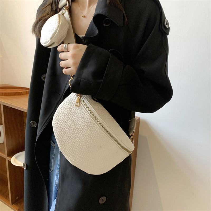 Minimalist chest bag for women's crossbody single shoulder diagonal cross waist bag - Korvel