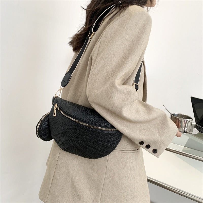 Minimalist chest bag for women's crossbody single shoulder diagonal cross waist bag - Korvel