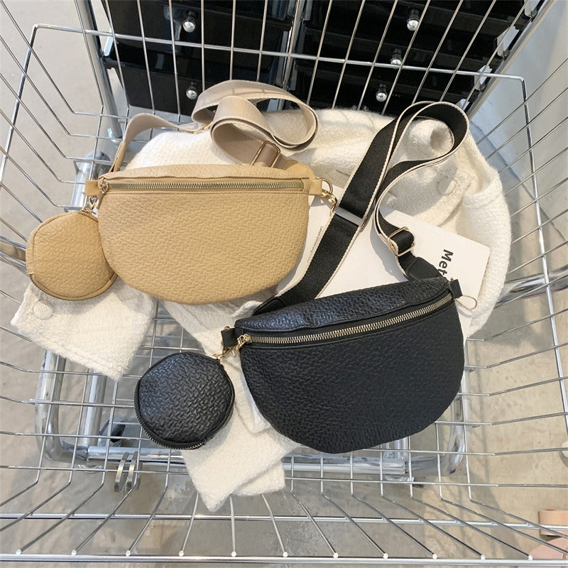 Minimalist chest bag for women's crossbody single shoulder diagonal cross waist bag - Korvel