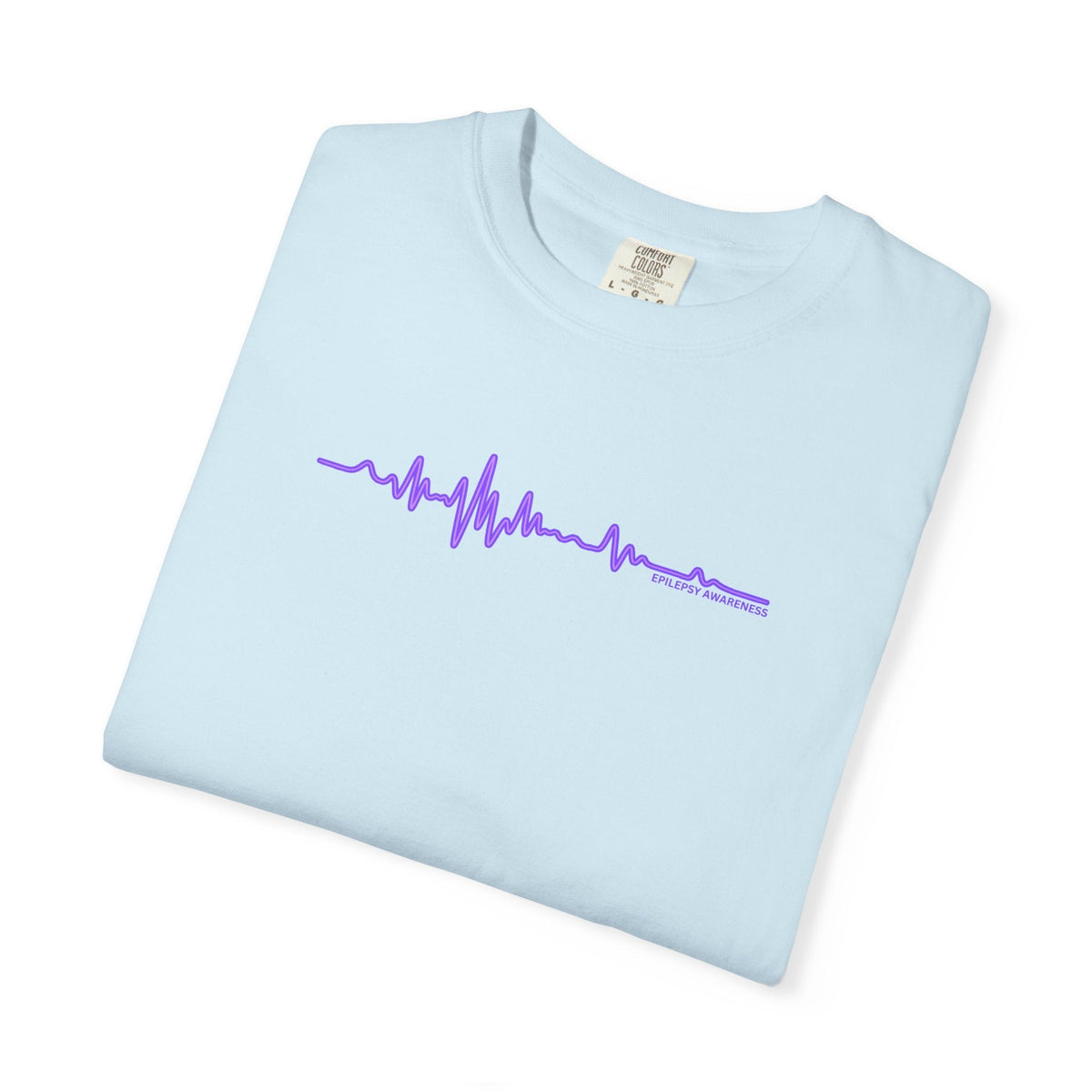 Minimalist Epilepsy Awareness EEG Wave Unisex T-Shirt - Purple Design