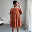 Elegant Minimalist Solid Color Dress for Women