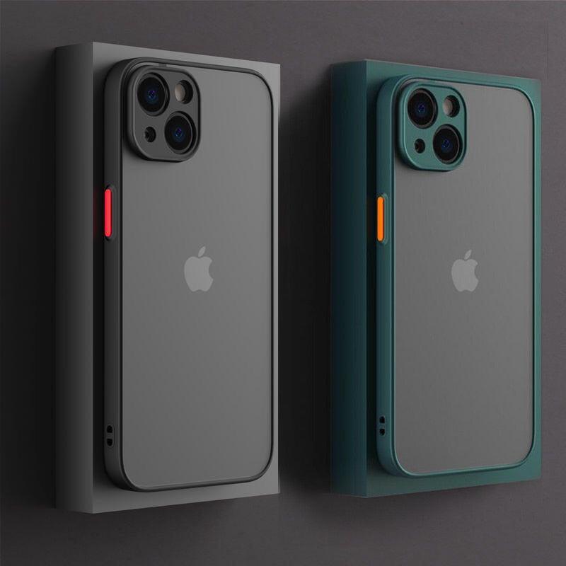 Minimalistic Shockproof Armor Case for iPhone 11-14