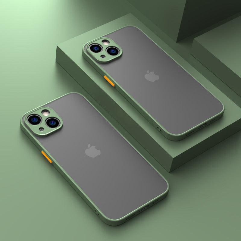 Minimalistic Shockproof Armor Case for iPhone 11-14