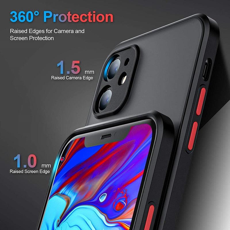 Minimalistic Shockproof Armor Case for iPhone 11-14