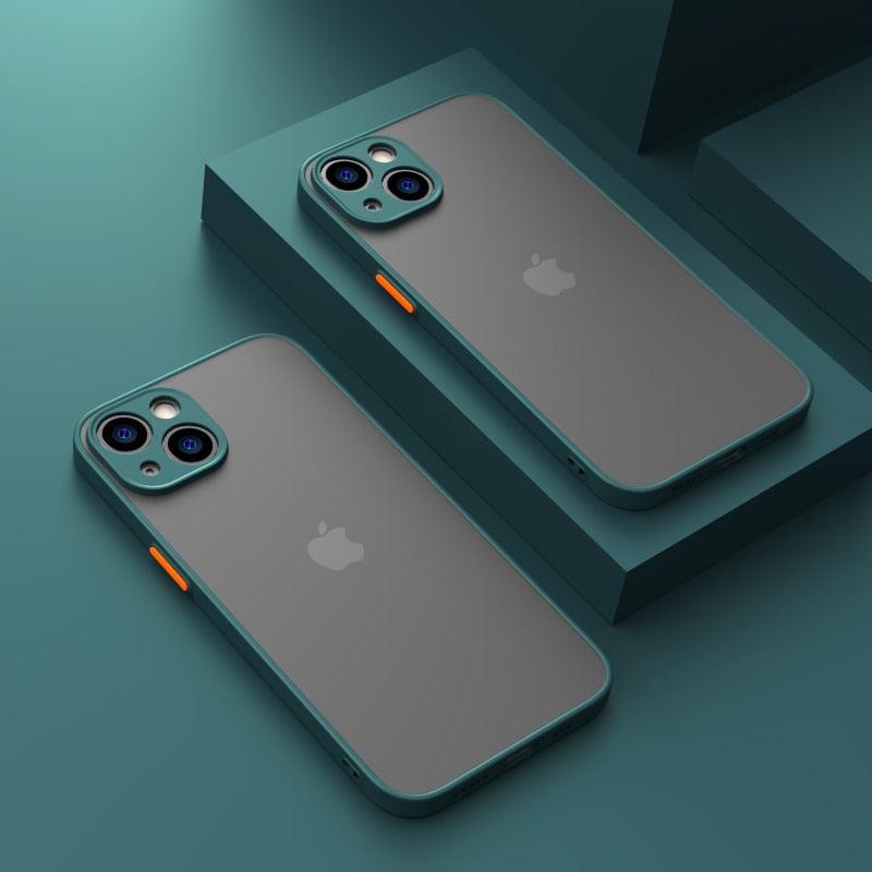 Minimalistic Shockproof Armor Case for iPhone 11-14