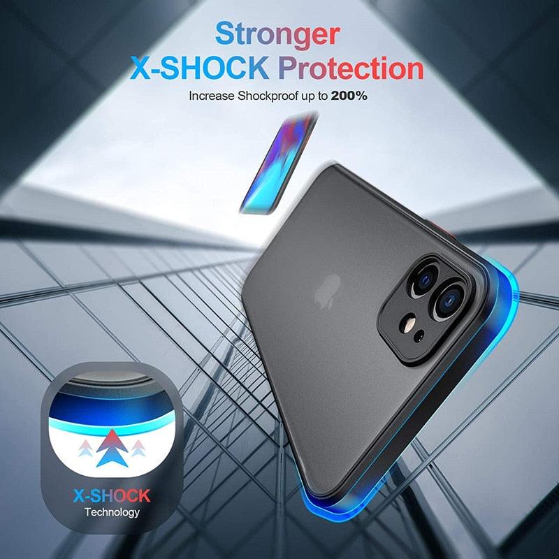 Minimalistic Shockproof Armor Case for iPhone 11-14