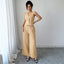 Minimally Sleeveless T-shirt Wide Leg Pants Set