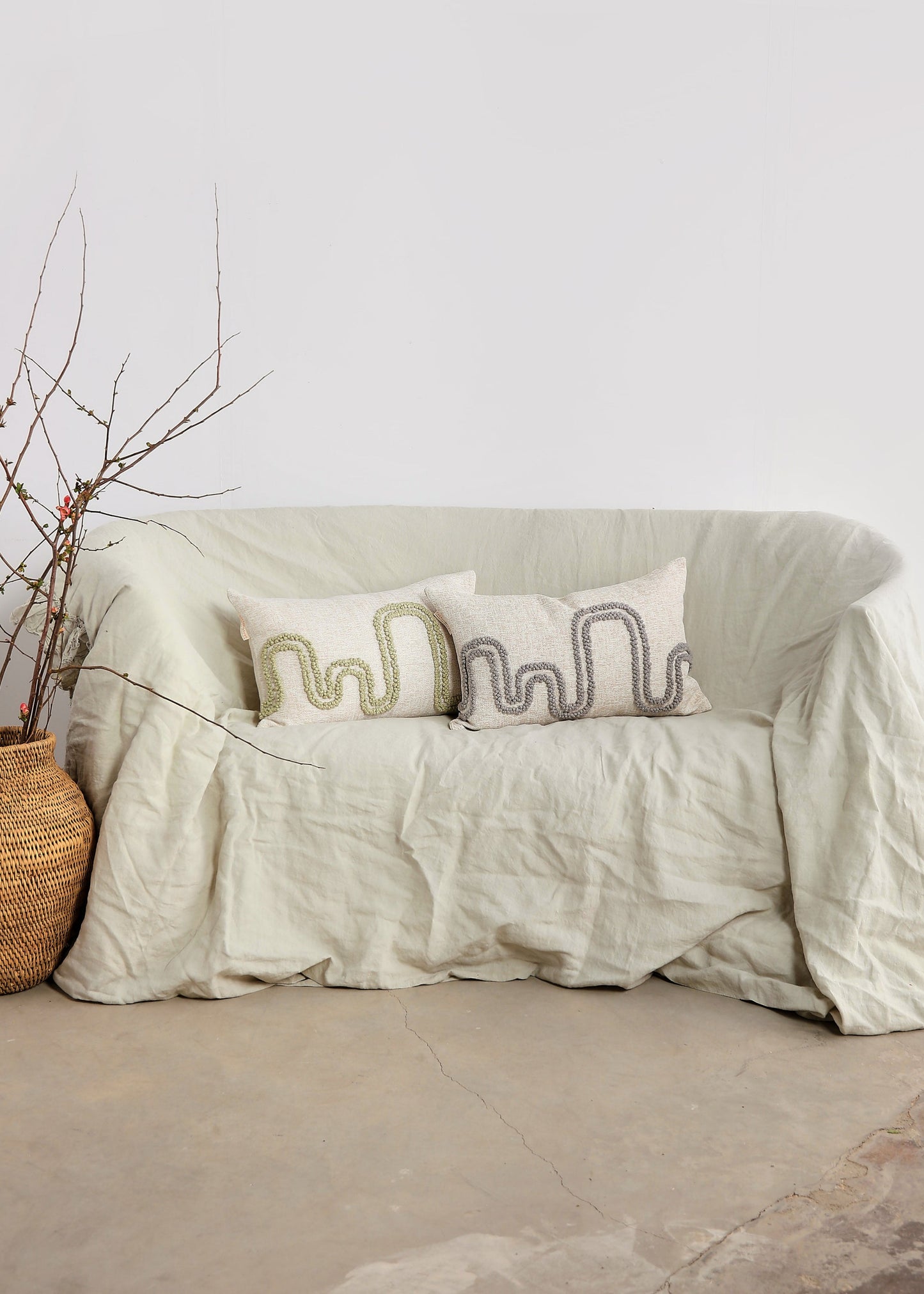 Coussin lombaire Mirage Olive & Gray