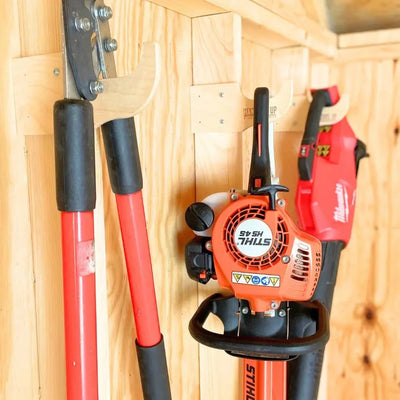 Versatile Stud Mounted Tool Hook for Efficient Storage
