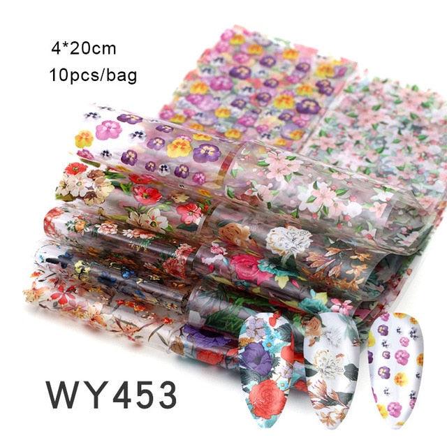 Kit de Pegatinas de Foil para Arte de Uñas Mix para Diseños Creativos