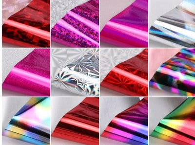Kit de Pegatinas de Foil para Arte de Uñas Mix para Diseños Creativos