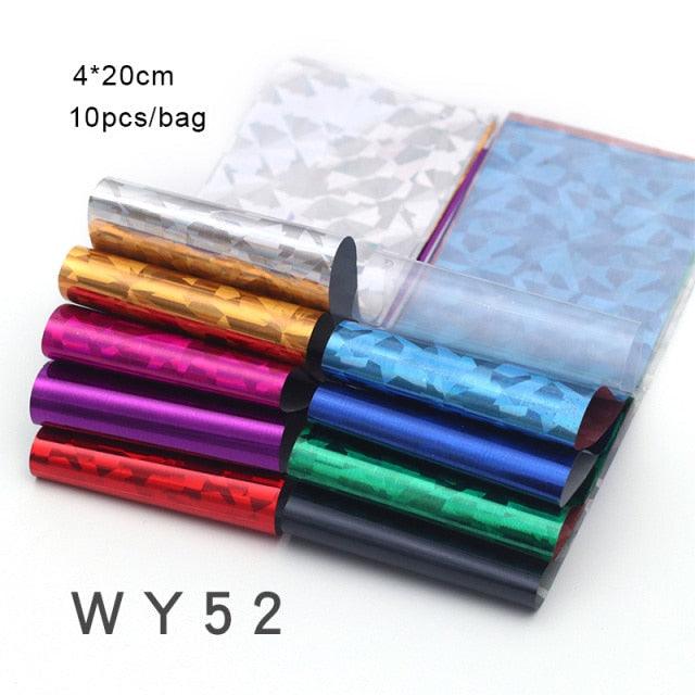 Kit de Pegatinas de Foil para Arte de Uñas Mix para Diseños Creativos